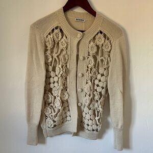 Alpaca crochet cardigan